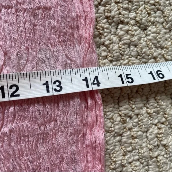 Vintage Christopher Fischer Luxury Designer Pastel Pink Silk Cashmere Sc…
